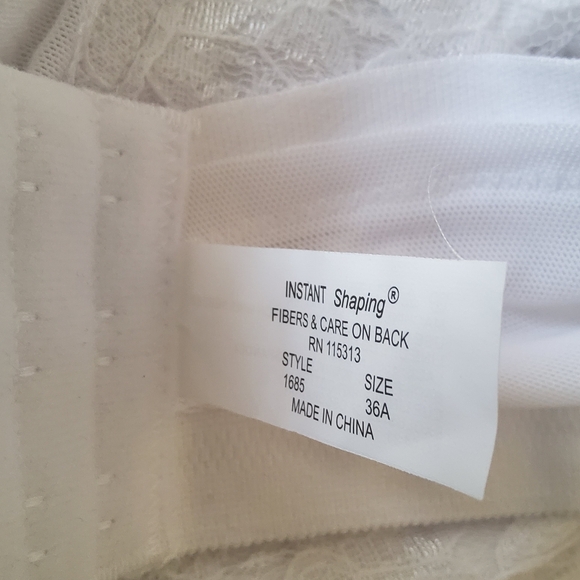 Instant Shaping By Plusform Wireless Unpadded Full Coverage Lace Bra 36A - Picture 7 of 7